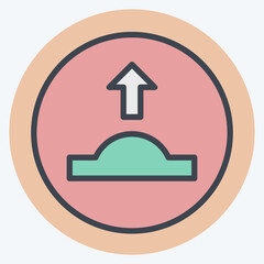 Icon Hump. related to Road Sign symbol. color mate style. simple design editable. simple illustration