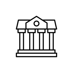 Monument castle outline icons, minimalist vector illustration ,simple transparent graphic element .Isolated on white background