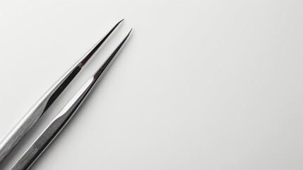 Naklejka premium tweezers on white background