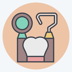 Icon Dental Hygiene Tool. related to Dentist symbol. color mate style. simple design editable. simple illustration