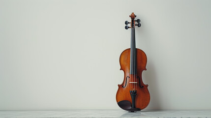 Violin on white background