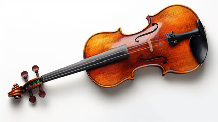 Violin on white background