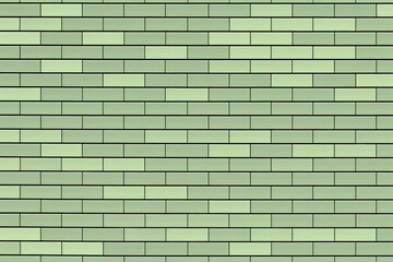 A green brick wall