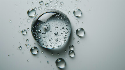 water drop on white background