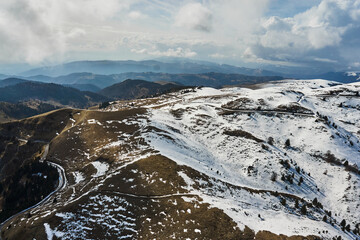snow covered mountains
