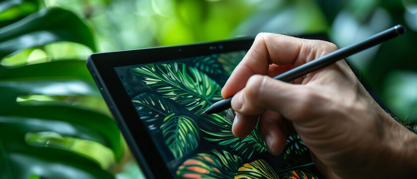 Digital Drawing Tablets High tech tablets equipped with pressure sensitive pens for digital drawing and painting