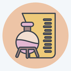 Icon Laboratory. related to Poison symbol. color mate style. simple design editable. simple illustration