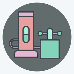 Icon Livens Projector. related to Poison symbol. color mate style. simple design editable. simple illustration