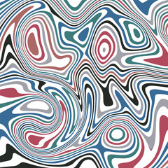 ABSTRACT ILLUSTRATION MARBLED TEXTURE LIQUIFY PSYCHEDELIC PASTEL SOFT COLORFUL DESIGN. OPTICAL ILLUSION BACKGROUND VECTOR DESIGN