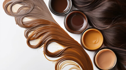 wax for hair on white background