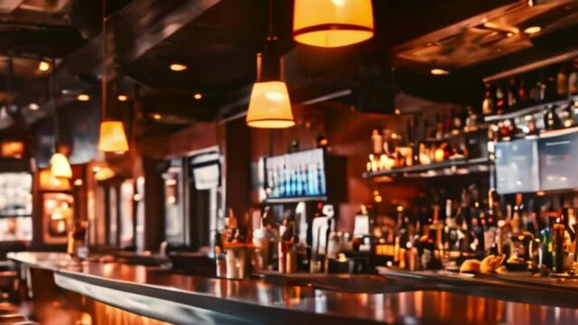 interior of the club bar full of drinks