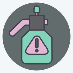 Icon Sprayer. related to Poison symbol. color mate style. simple design editable. simple illustration