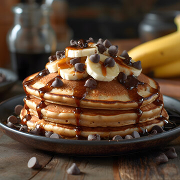Banana Choco Pancakes