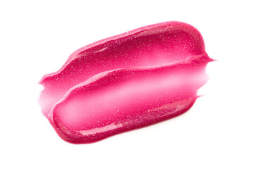 Pink lip gloss smudge sample