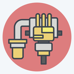 Icon Fuel Rejector. related to Car Maintenance symbol. color mate style. simple design editable. simple illustration