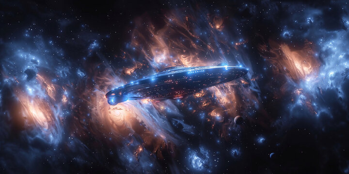 An Epic Space Battle An Image of a Spectacular Cosmic Clash