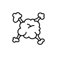 Explosion outline icons, minimalist vector illustration ,simple transparent graphic element .Isolated on white background