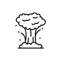 Explosion outline icons, minimalist vector illustration ,simple transparent graphic element .Isolated on white background