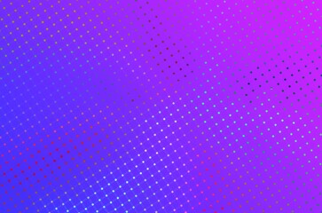 Graficzne gradientowe tło w fioletowo różowej  kolorystyce z geometrycznym deseniem małych kolorowych kwadratów - abstrakcyjne tło, tekstura