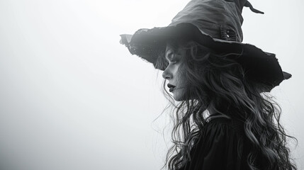 Fototapeta premium witch on white background