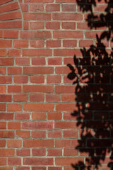 旧乃木邸のレンガの壁と影