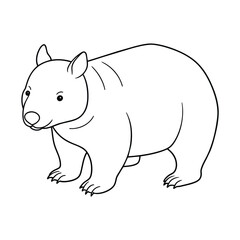 Wombat coloring page for kids