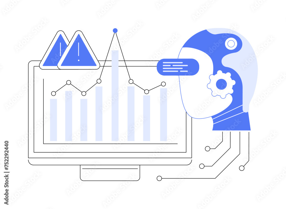 Poster ai-anomaly detection abstract concept vector illustration.