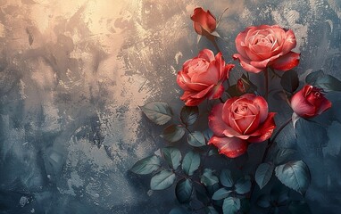 background with roses