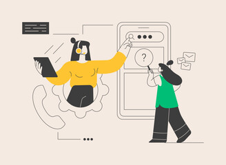 Call center abstract concept vector illustration.