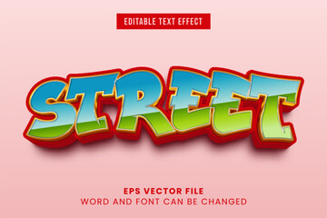Street graffiti style editable text effect. Street text style