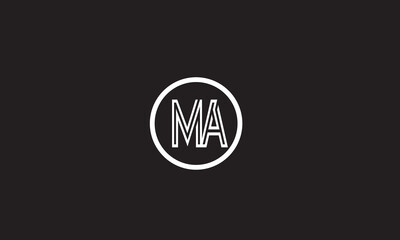 Fototapeta premium MA, AM, M, A Abstract Letters Logo Monogram