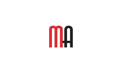 MA, AM, M, A Abstract Letters Logo Monogram