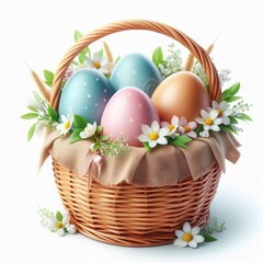 Obraz na płótnie Canvas basket with eggs