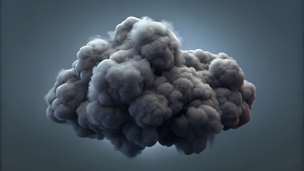 3d render illustration of black cloud