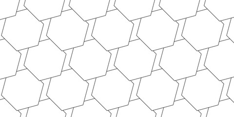 Abstract background with hexagons honeycomb technology texture. Seamless bright white abstract honeycomb background. Cubic hexagon texture. Rhombus mesh background.