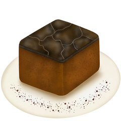 Brownies chocolate, cocoa set