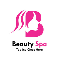 Beuaty spa letter b design logo template illustration. Suitable for spa, healthy, natural