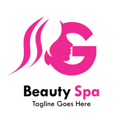 Fototapeta premium Beuaty spa letter g design logo template illustration. Suitable for spa, healthy, natural