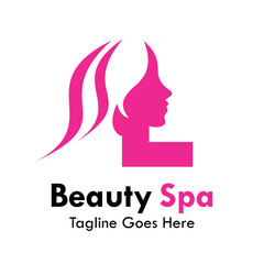 Beuaty spa letter l design logo template illustration. Suitable for spa, healthy, natural