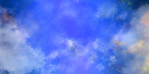 blue sky background,  background with texture and distressed vintage grunge and watercolor paint stains, blank perspective for show or display your product montage or artwork