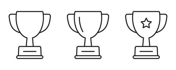 Trophy line icon. Trophy cup, winner cup, victory cup vector icon. Reward symbol sign for web and mobile.