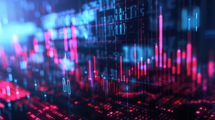 Naklejka premium Stock exchange market graph analysis background