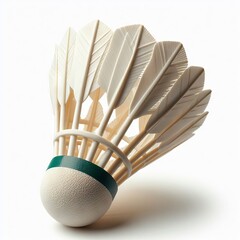 badminton shuttlecock isolated on white