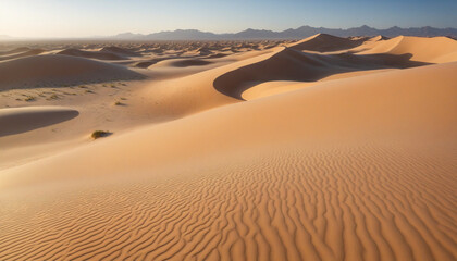 Fototapeta na wymiar Animation-style illustration landscape of a desert