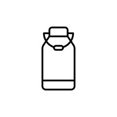 Milk tank outline icons, minimalist vector illustration ,simple transparent graphic element .Isolated on white background