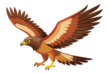 Buzzard Fly Vector Illustration Design