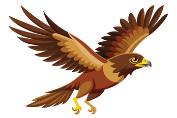 Buzzard Fly Vector Illustration Design