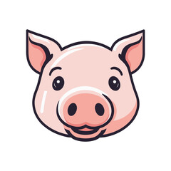 pig head logo with good quality and design