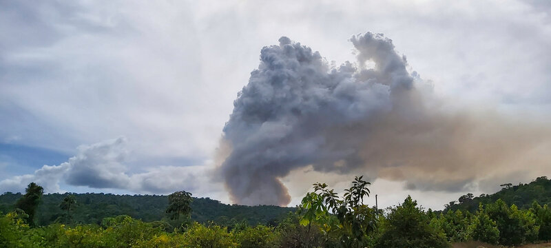 Smoke from forest fire