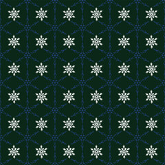 Christmas snowflake seamless pattern background